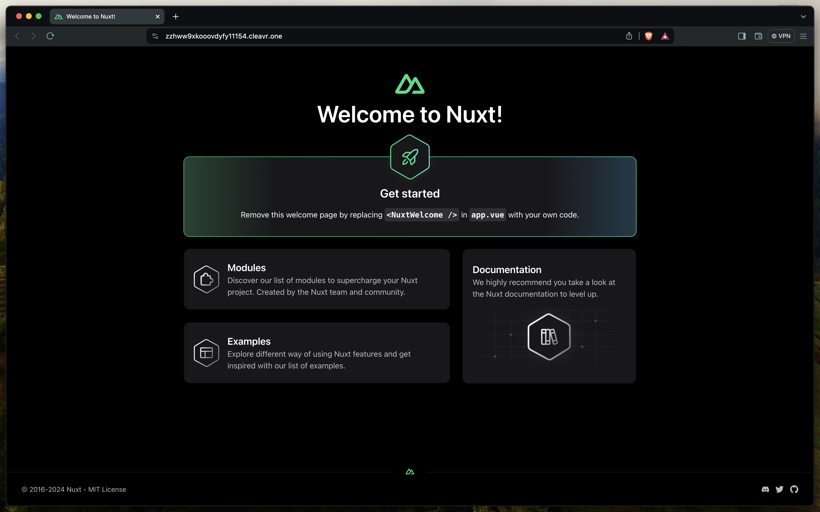 Cleavr - Nuxt App Demo in Prod