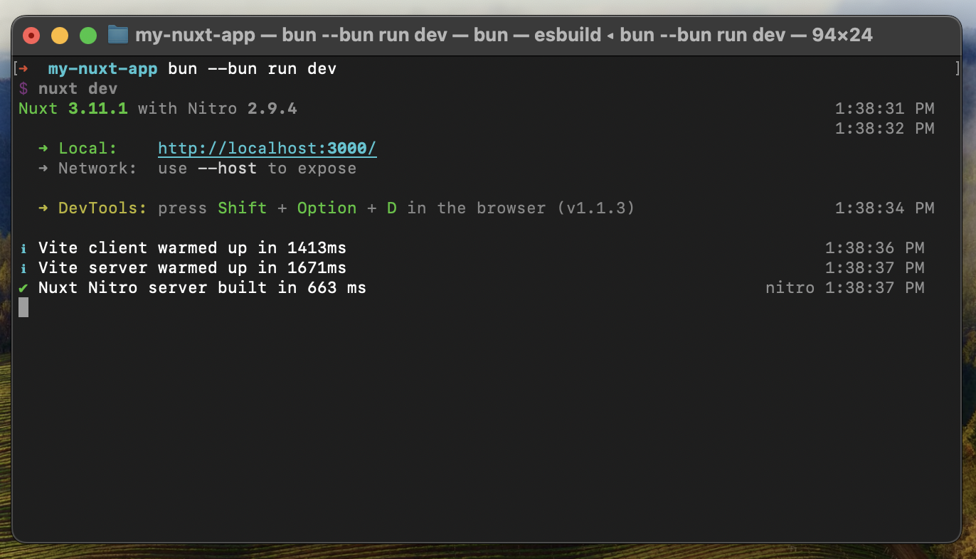 Bun Run Dev Server