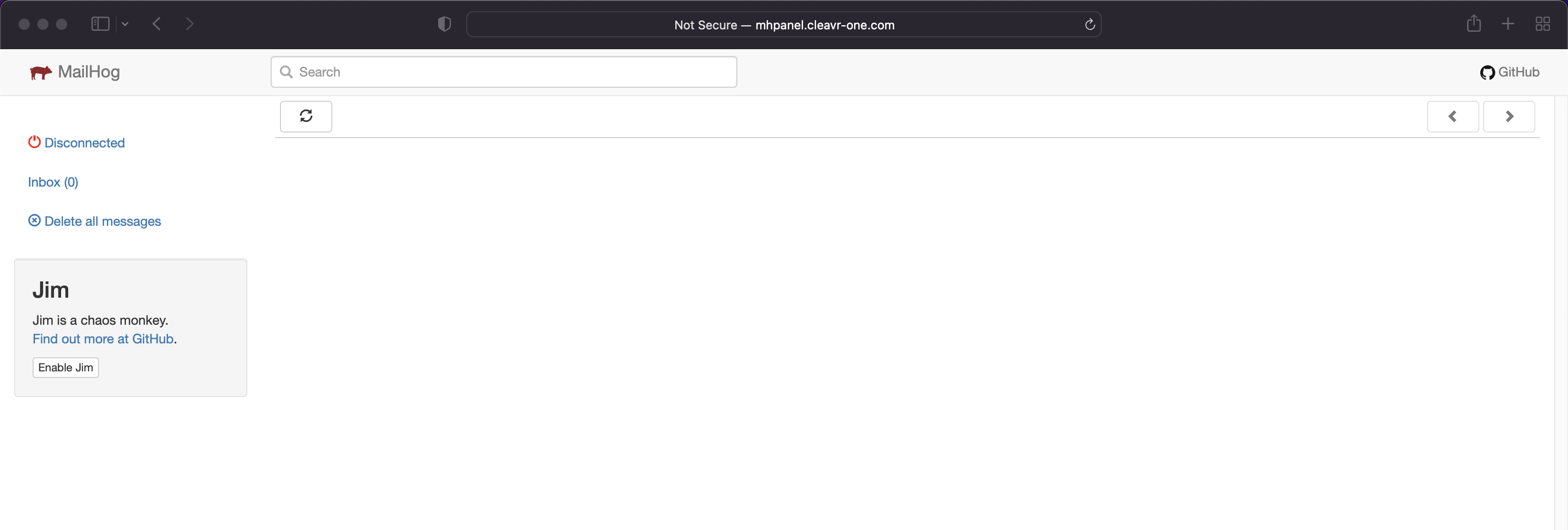 MailHog site on Ubuntu Server
