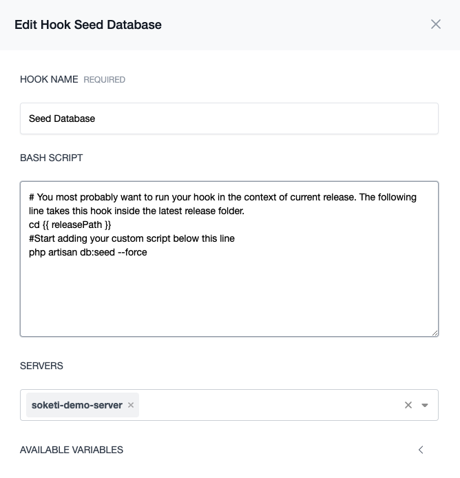 Cleavr migration with seeds hook